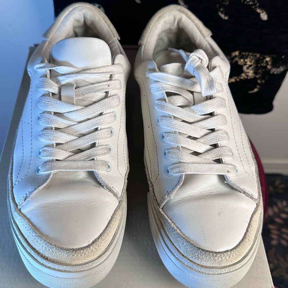 ALLSAINTS Trish Sneaker in Chalk White leather platform skater shoe EU 39 us 9 - Picture 4 of 12